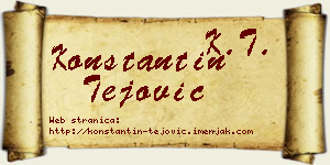 Konstantin Tejović vizit kartica